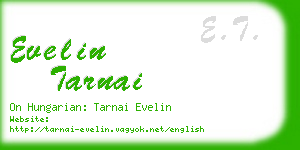 evelin tarnai business card